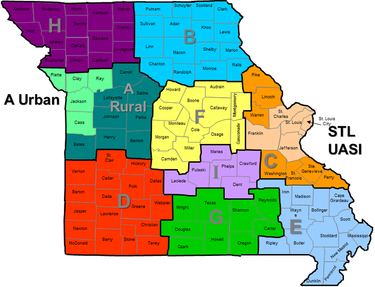 Missouri Regionalization Map