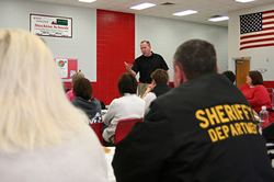 The Missouri Department of Public Safety, Office of Homeland Security funds training that brings together teachers, school administrators and law enforcement personnel for a one-day course on how to lockdown schools, strengthern security and respond to school intruders. On Jan. 2, 2013, the course was held at Stockton Elementary School in Stockton, Mo.