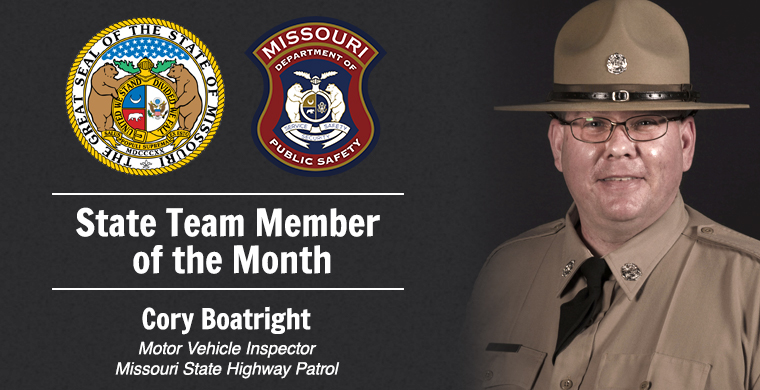 state team member of the month Cory Boatright